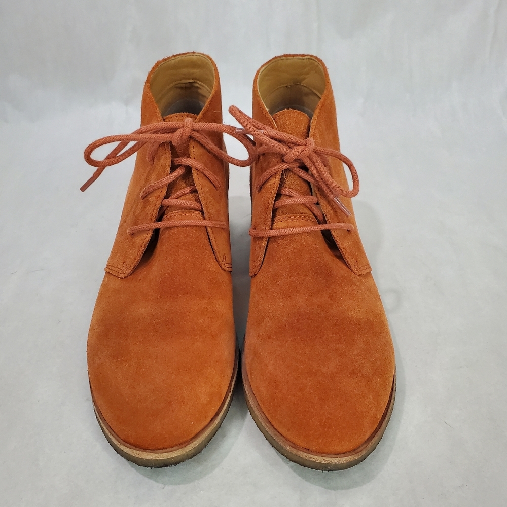 Clarks Originals Phenia Carnaby Ankle Boots Size 8.5 Suede Leather Fall Shoe - Picture 4 of 9